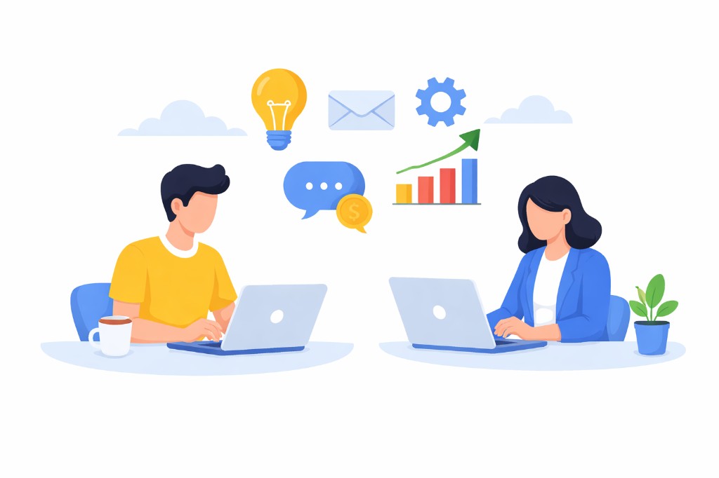 編集作業と成長のイメージ